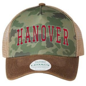 Hanover Virginia Souvenir College Style Red Text Legacy Tie Dye Trucker Hat