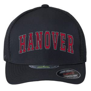 Hanover Virginia Souvenir College Style Red Text Flexfit Unipanel Trucker Cap