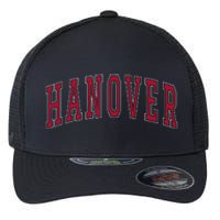 Hanover Virginia Souvenir College Style Red Text Flexfit Unipanel Trucker Cap