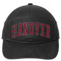 Hanover Virginia Souvenir College Style Red Text 7-Panel Snapback Hat