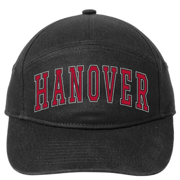 Hanover Virginia Souvenir College Style Red Text 7-Panel Snapback Hat