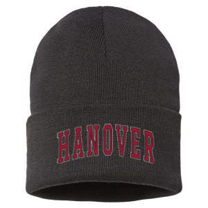 Hanover Virginia Souvenir College Style Red Text Sustainable Knit Beanie