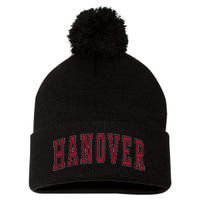 Hanover Virginia Souvenir College Style Red Text Pom Pom 12in Knit Beanie