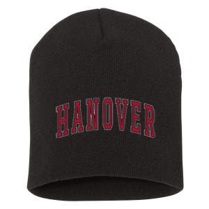 Hanover Virginia Souvenir College Style Red Text Short Acrylic Beanie