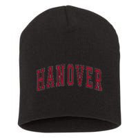 Hanover Virginia Souvenir College Style Red Text Short Acrylic Beanie