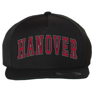 Hanover Virginia Souvenir College Style Red Text Wool Snapback Cap