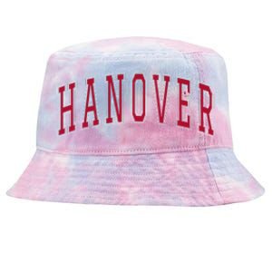 Hanover Virginia Souvenir College Style Red Text Tie-Dyed Bucket Hat