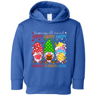 Happy Valentines St Patrick Easter Happy Holiday Gnome Funny Toddler Hoodie