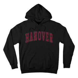 Hanover Virginia Souvenir College Style Red Text Hoodie