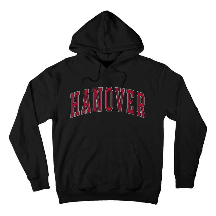 Hanover Virginia Souvenir College Style Red Text Hoodie