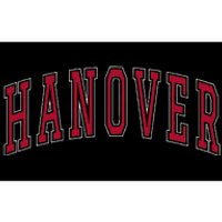 Hanover Virginia Souvenir College Style Red Text Bumper Sticker