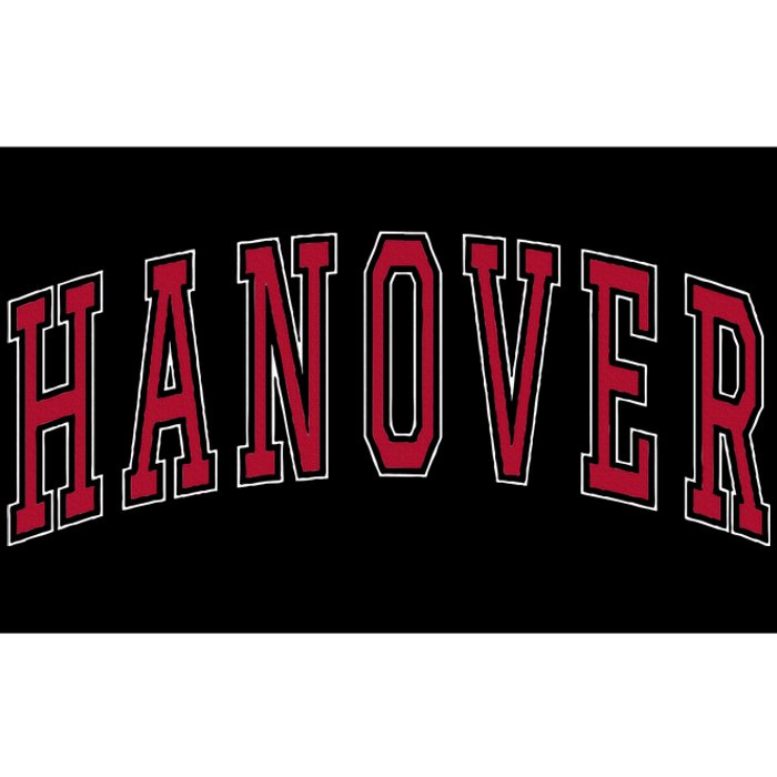 Hanover Virginia Souvenir College Style Red Text Bumper Sticker