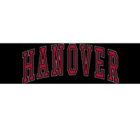 Hanover Virginia Souvenir College Style Red Text Bumper Sticker