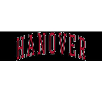 Hanover Virginia Souvenir College Style Red Text Bumper Sticker