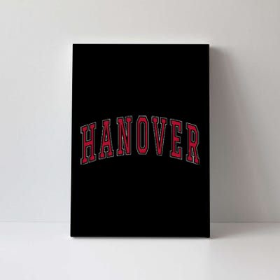 Hanover Virginia Souvenir College Style Red Text Canvas