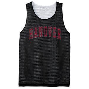 Hanover Virginia Souvenir College Style Red Text Mesh Reversible Basketball Jersey Tank