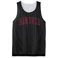 Hanover Virginia Souvenir College Style Red Text Mesh Reversible Basketball Jersey Tank