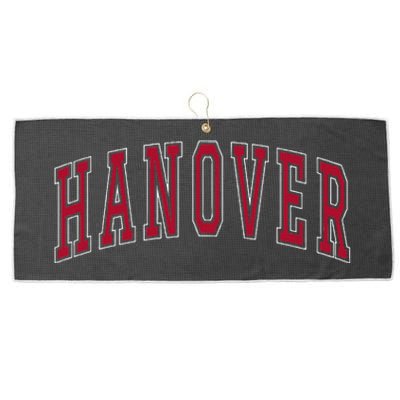 Hanover Virginia Souvenir College Style Red Text Large Microfiber Waffle Golf Towel