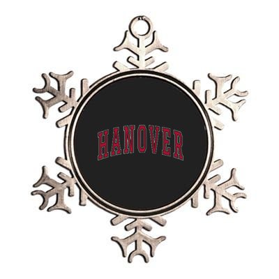 Hanover Virginia Souvenir College Style Red Text Metallic Star Ornament