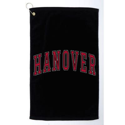 Hanover Virginia Souvenir College Style Red Text Platinum Collection Golf Towel