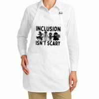 Halloween Vibes Slp Squad Sped Teacher Inclusion IsnT Scary Full-Length Apron With Pockets