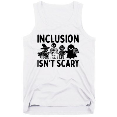 Halloween Vibes Slp Squad Sped Teacher Inclusion IsnT Scary Tank Top