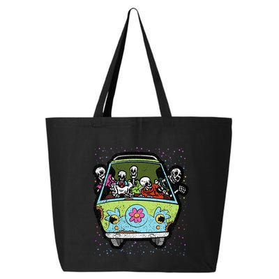 Hippie Van Skeleton Halloween Costume Retro Bones 25L Jumbo Tote