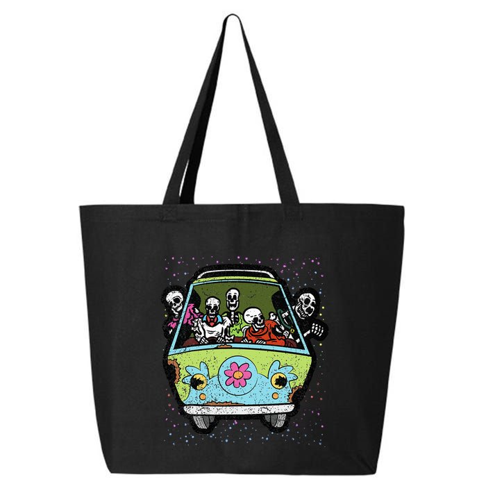 Hippie Van Skeleton Halloween Costume Retro Bones 25L Jumbo Tote