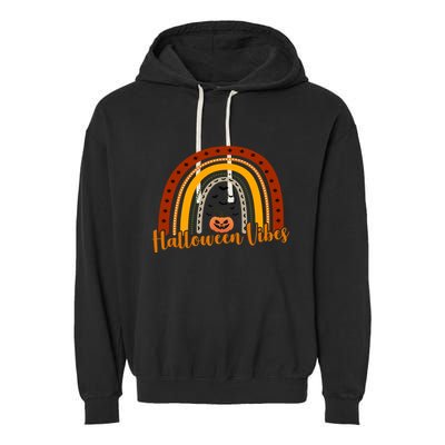 Halloween Vibes Spooky Rainbow Garment-Dyed Fleece Hoodie