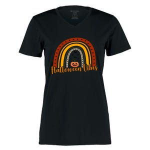 Halloween Vibes Spooky Rainbow Women's Momentum V-Neck T-Shirt