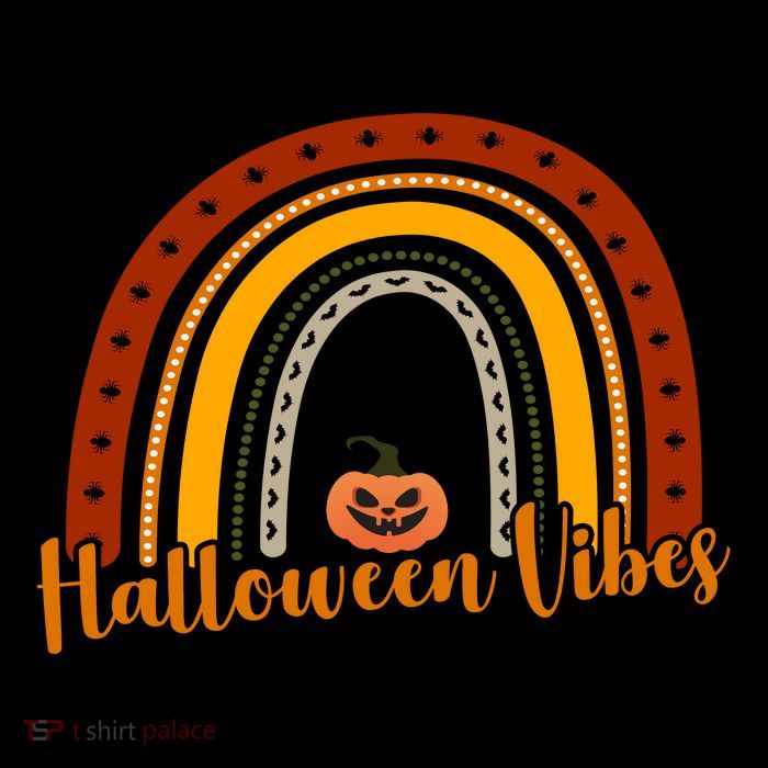 Halloween Vibes Spooky Rainbow Flexfit Unipanel Trucker Cap