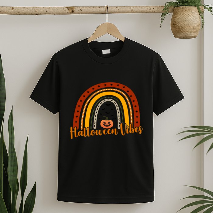 Halloween Vibes Spooky Rainbow T-Shirt