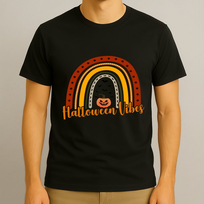 Halloween Vibes Spooky Rainbow T-Shirt