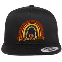 Halloween Vibes Spooky Rainbow Flat Bill Trucker Hat