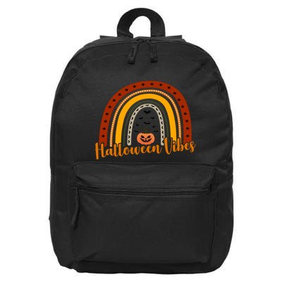 Halloween Vibes Spooky Rainbow 16 in Basic Backpack