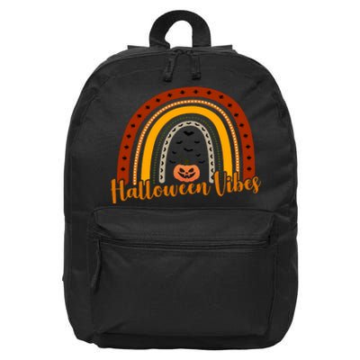 Halloween Vibes Spooky Rainbow 16 in Basic Backpack