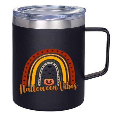 Halloween Vibes Spooky Rainbow 12oz Stainless Steel Coffee Mug