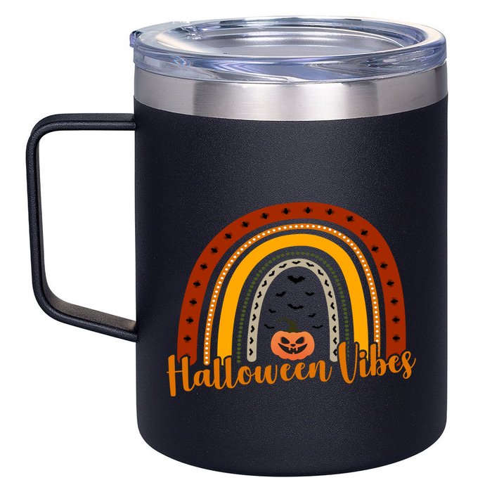 Halloween Vibes Spooky Rainbow 12oz Stainless Steel Coffee Mug