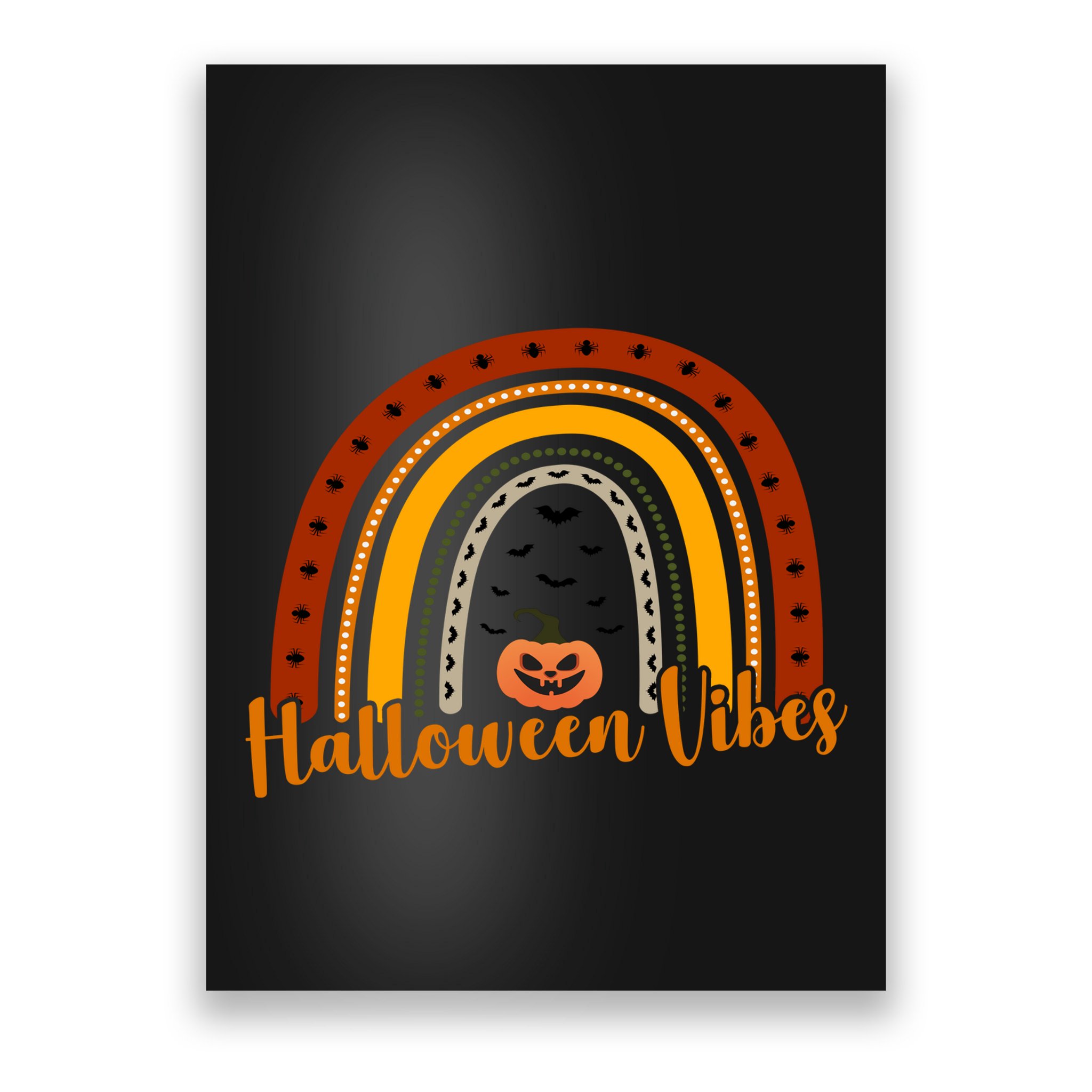 Halloween Vibes Spooky Rainbow Poster