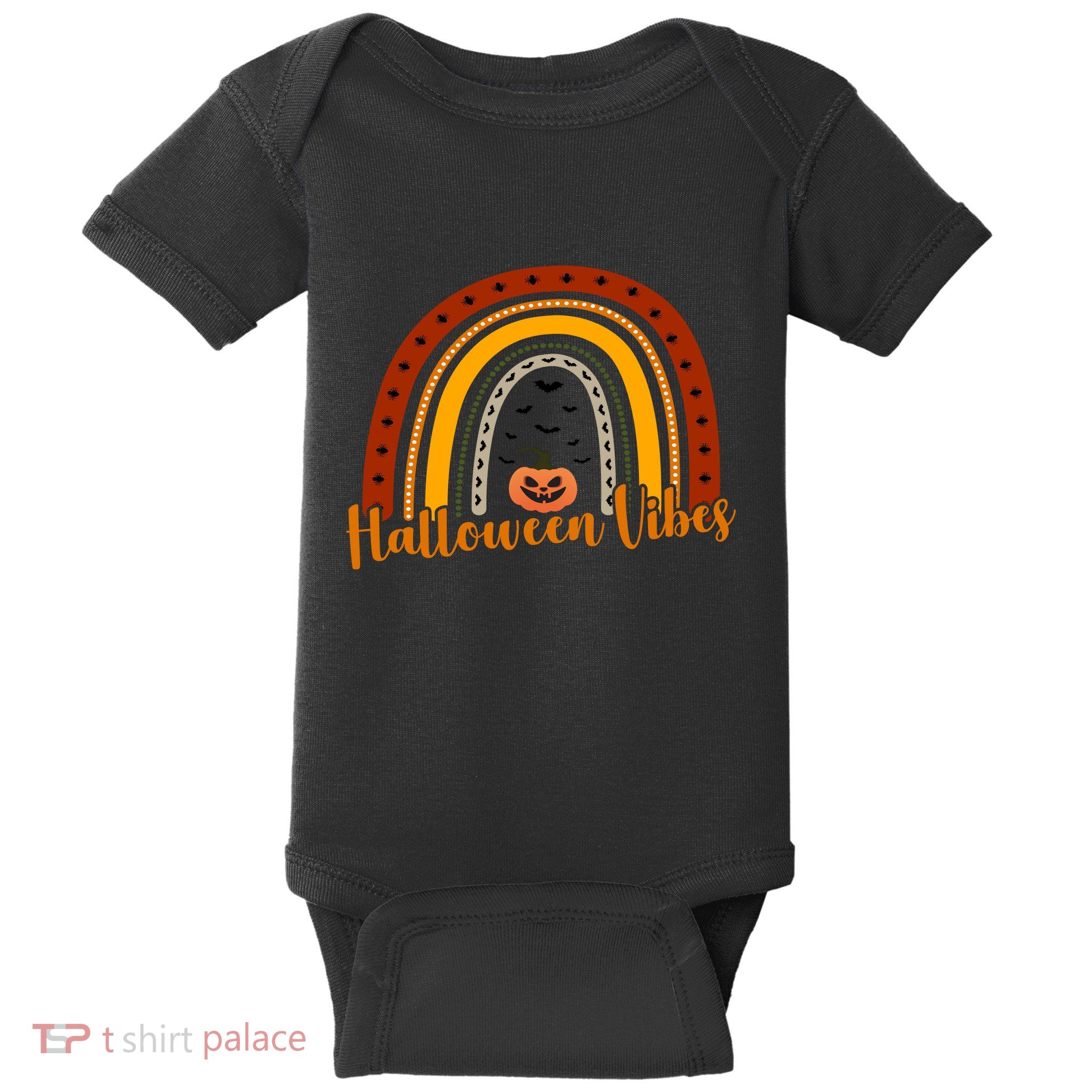 Halloween Vibes Spooky Rainbow Baby Bodysuit