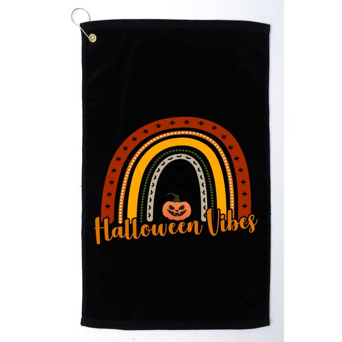 Halloween Vibes Spooky Rainbow Golf Towel