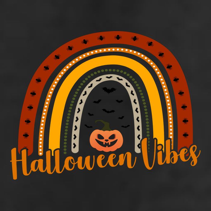 Halloween Vibes Spooky Rainbow Golf Towel