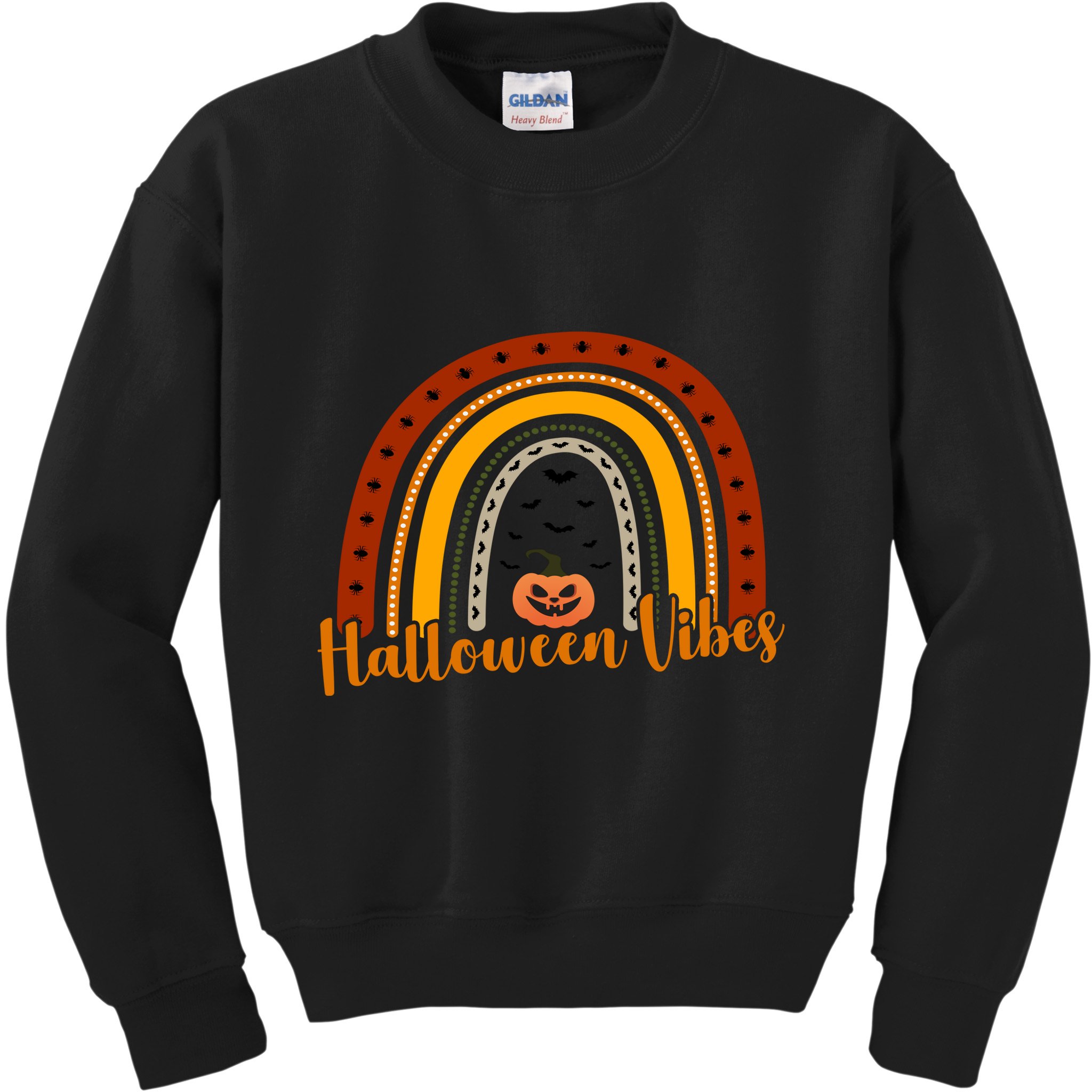 Halloween Vibes Spooky Rainbow Kids Sweatshirt