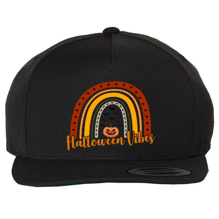 Halloween Vibes Spooky Rainbow Wool Snapback Cap
