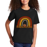 Halloween Vibes Spooky Rainbow Kids T-Shirt
