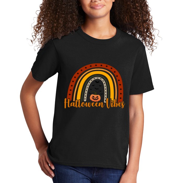 Halloween Vibes Spooky Rainbow Kids T-Shirt