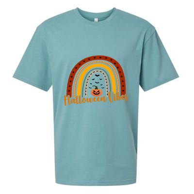 Halloween Vibes Spooky Rainbow Sueded Cloud Jersey T-Shirt