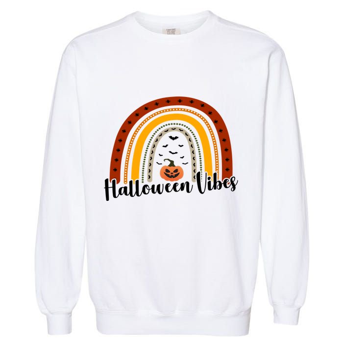 Halloween Vibes Spooky Rainbow Garment-Dyed Sweatshirt