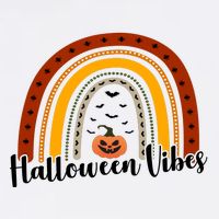 Halloween Vibes Spooky Rainbow Garment-Dyed Sweatshirt