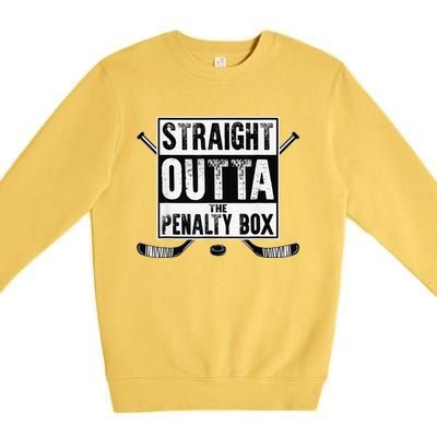 Hockey Vintage Straight Outta The Penalty Box Premium Crewneck Sweatshirt